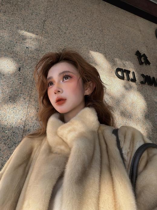 PP41-奶油金棕紫貂皮草大衣好温柔~（JJ） 商品图0