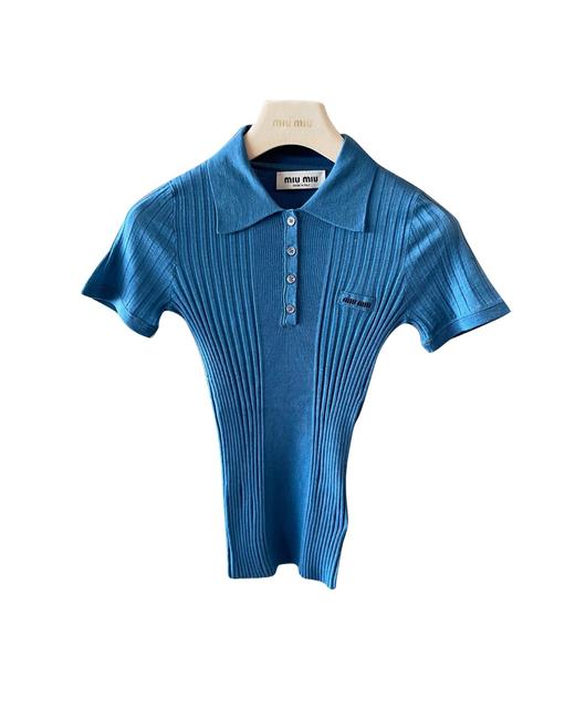 女款修身polo领短袖针织衫la017 商品图0