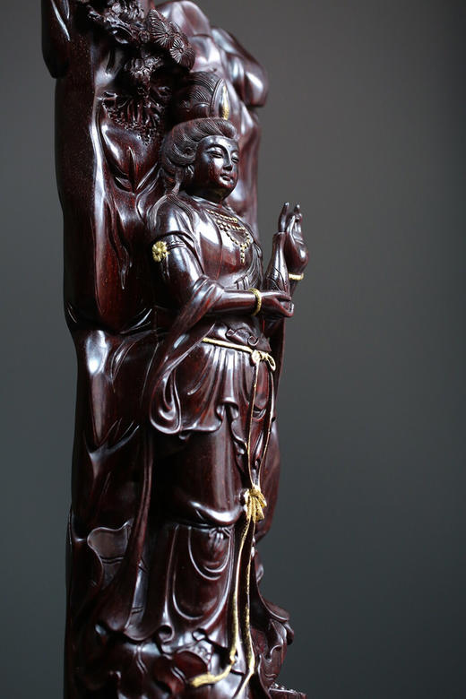 【青山特惠】净瓶观音 小叶紫檀包浆老料金星摆件 b12 商品图6