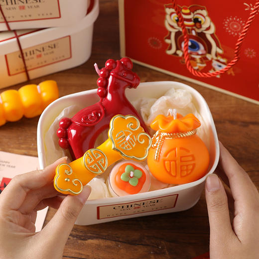 【新年元宵 香薰蜡烛礼盒】 福禄寿喜创意造型香薰 春节送礼 香氛套装 创意氛围礼盒 商品图2