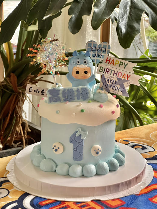 蓝色龙宝宝蛋糕 商品图1