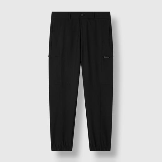 GXG男装 黑色宽松工装裤休闲卫裤通勤长裤束脚裤冬季热卖 G24X024116 商品图4