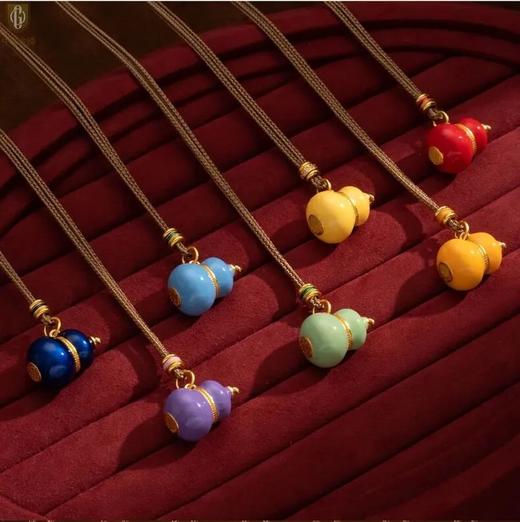 【59元/2件，79元/3件，单拍不发】七彩珐琅金葫芦项链，七彩配色 + 福禄吉祥寓意，自戴 / 送礼皆可【G】 商品图9