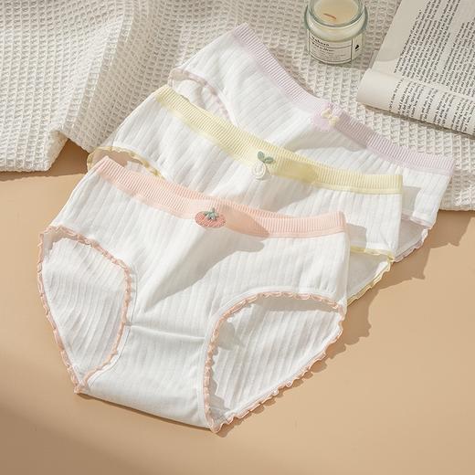 【YW】无忧购26年春季新升级5条装少女内裤甜美木耳边纯棉10A抗菌中腰内裤0230（截单3-5天发货) 商品图9