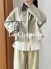 专柜实拍【巴恩工装风】拉夏贝尔/La Chapelle轻奢设计师款！撞色翻领拼接宽松百搭小个子短外套 商品缩略图3