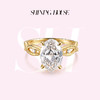 ShiningHouse[培育] 18k金钻石戒指 椭圆形3克拉钻人工真钻人造钻石K金戒指时尚钻石戒指悦己送礼臻选【此商品不支持7天无理由退货退款】预计3日发货 商品缩略图0