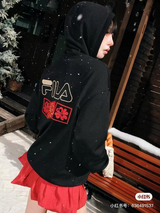 马上起飞2026春新款情侣款海棠花毛圈刺绣帽衫连帽卫衣 Z-15818 商品图9