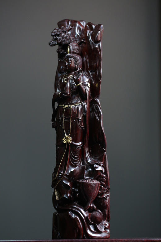 【青山特惠】净瓶观音 小叶紫檀包浆老料金星摆件 b12 商品图1