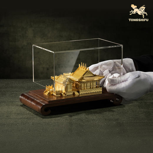 铜师傅 见微系列《五爷庙》 客厅桌面龙王庙寺庙铜工艺品家居摆件 商品图6