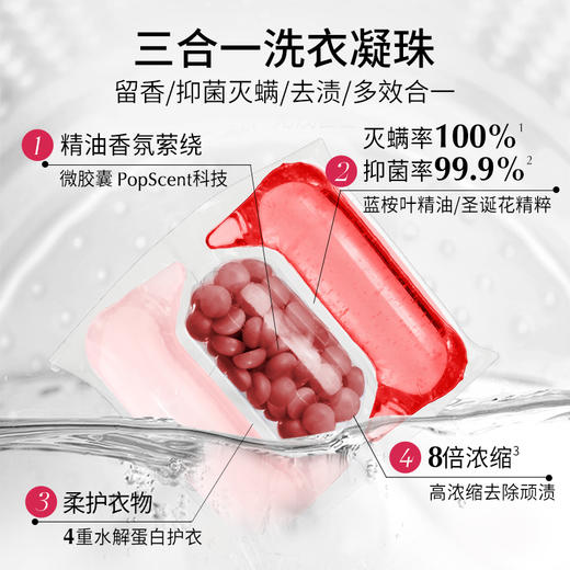 绽家蓝桉叶精油双拼 3腔香氛洗衣凝珠 留香珠护色持久留香抑菌除螨 商品图2