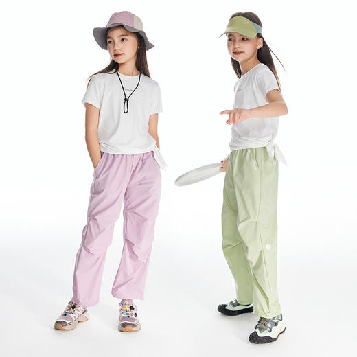 onmygame儿童裤子凉感女伞兵裤工装休闲夏季薄款防晒运动裤男童 商品图3
