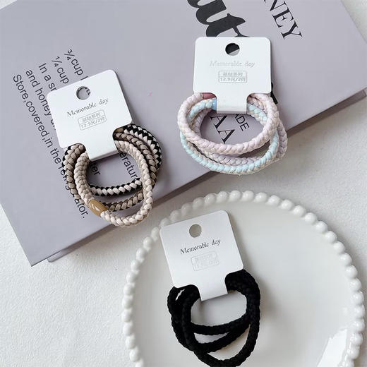 12.9元/2件基础4根双色粗股皮筋-纪念日百货门店同款169256781 商品图1