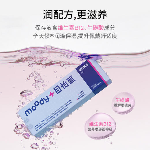 【敏感眼专研 30片囤货装】moodyblue 薄润系列敏感眼舒适0.03mm 日抛 隐形眼镜 30片装 商品图2