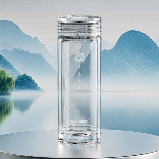 思宝新品祥瑞朱雀双层玻璃杯便携车载礼盒包装男女通用 商品图1