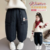 冬季新款儿童兔子口袋花边棉裤2025韩版女童洋气校园裤童装代发潮 商品缩略图2