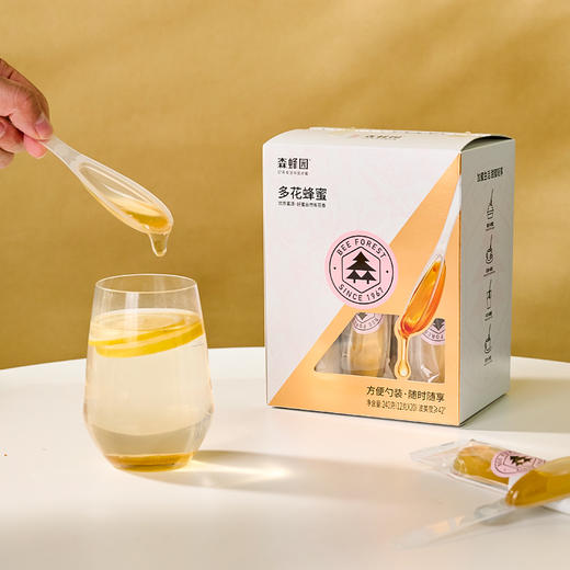 森蜂园 多花蜂蜜（勺蜜）-12克*20条勺装单勺密包装,便捷携带直接搅拌 商品图4