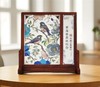 花鸟祥和屏风 雕刻金属掐丝 商品缩略图3