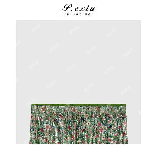 04-1潘依绣丁丁宠粉重工亮片碎花气质半身裙Q3548 商品图2