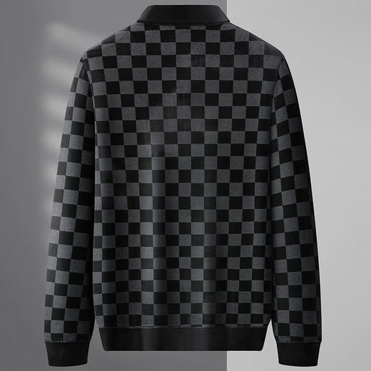 【DWP】大依优型大码男装半拉链阳光绒拉链衫休闲商务加肥加大码长袖上衣 商品图4