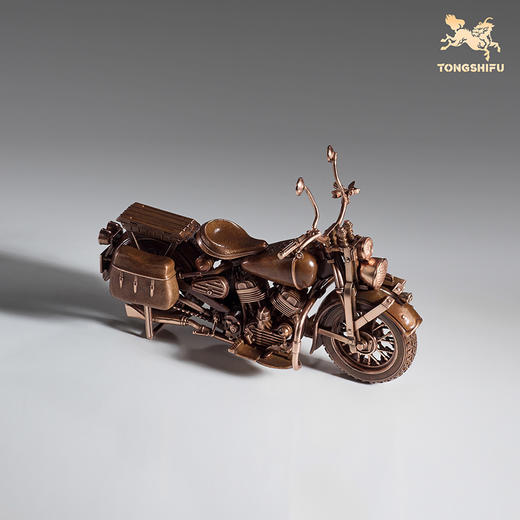 铜师傅 见微系列《不朽之旅（C款）》机车模型 创意家居紫铜摆件 商品图4