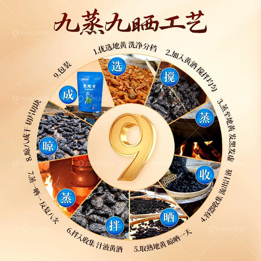 河南武陟九蒸九晒熟地黄200g中药饮片药用标准道地中药材即食泡水 商品图1