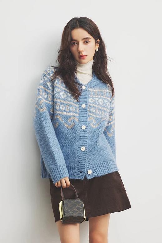 HAYES 费尔岛复古提花小翻领开衫外套 21965 商品图0