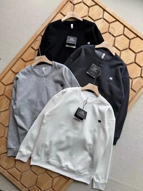 F012821休闲日常圆领男士加绒加厚卫衣打底衫
