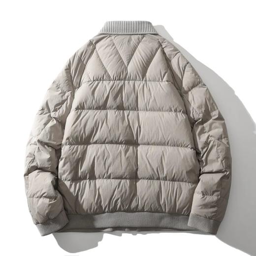 意式轻奢秋冬厚实保暖拼接针织翻领羽绒服外套 商品图4