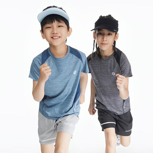 onmygame儿童短袖夏季超轻男女童t恤透气凉感运动上衣新款 商品图5