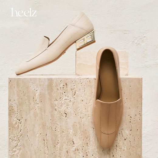 heelz设计师手工鞋履 ｜繁花跟复古鳗鱼纹羊皮乐福鞋3.6公分 商品图0