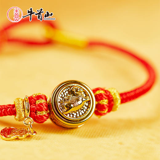 牛首山文创马上好运红绳中国风手工编织吉祥新年礼物新中式手链 商品图2