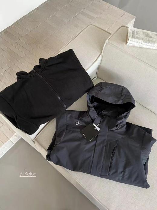 F012820可拆卸抓绒内胆摇粒绒情侣款三合一冲锋衣 商品图9