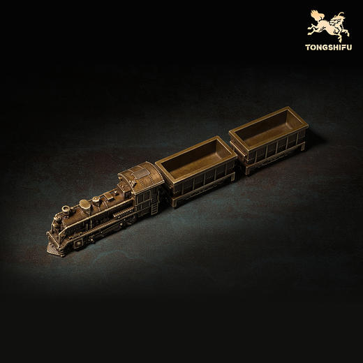 铜师傅 见微系列《蒸汽机车》办公室火车模型铜摆件 家居铜工艺品 商品图1