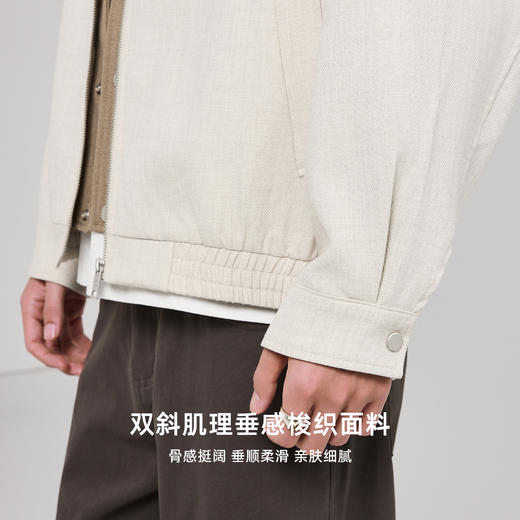 墨麦客男装老钱风撞色翻领工装夹克男2025秋季新款宽松休闲外套男 商品图3