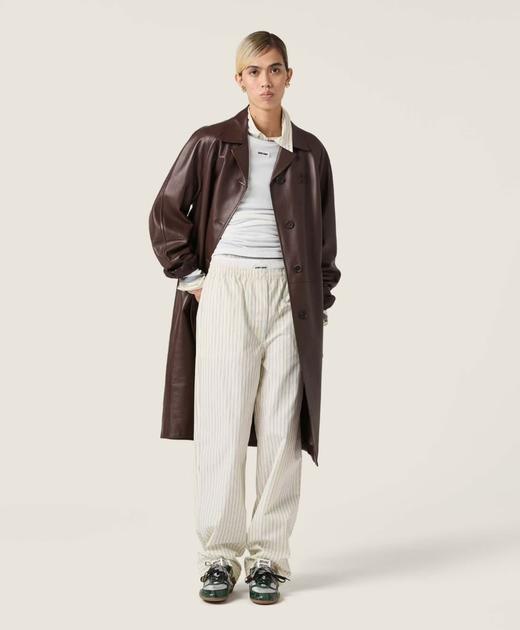 女款刺绣松紧腰条纹长裤zh017 商品图3