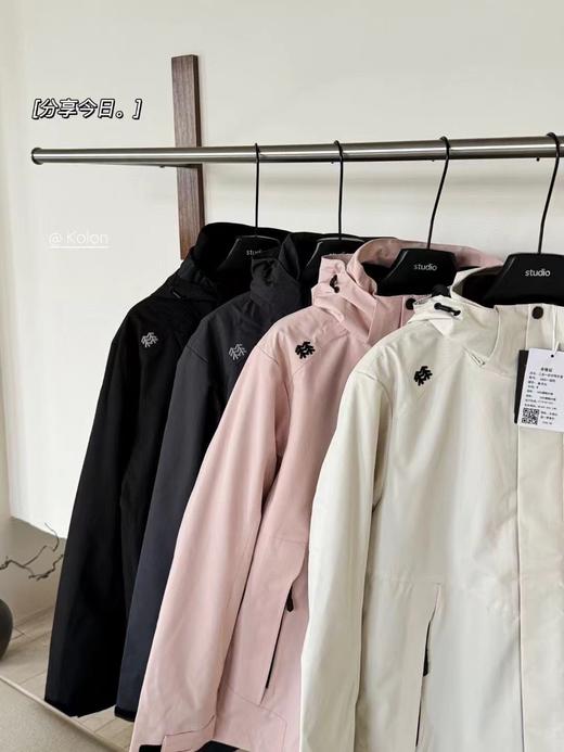 F012820可拆卸抓绒内胆摇粒绒情侣款三合一冲锋衣 商品图3