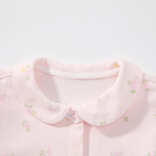 怡比清新花语家居长袖开襟套装HY25AUN091粉红色调（90#-130#） 商品图9