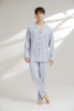 【7.5折新品体验】【秀黛】男翻领开扣长袖套装/女翻领纯色长袖套装男/女春秋家居服睡衣【有4XL】W1550005T/W1551011T【门店同款】 商品缩略图3