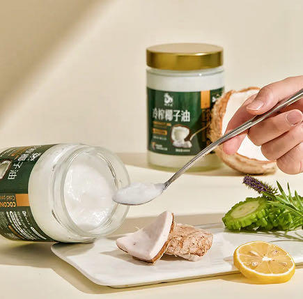 天然初榨冷压榨椰子油清香型 500ml/瓶 椰子油放三年都雪白清透 商品图1