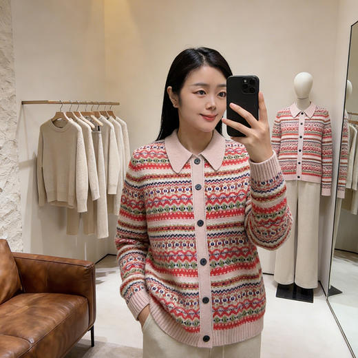 S·Y·C【多彩人生】治愈色系100纯山羊绒POLO领加厚羊绒衫女TX23056 商品图1