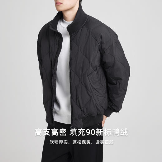 墨麦客极简立领加厚羽绒服男士2025冬季新款纯色休闲保暖外套男 商品图2