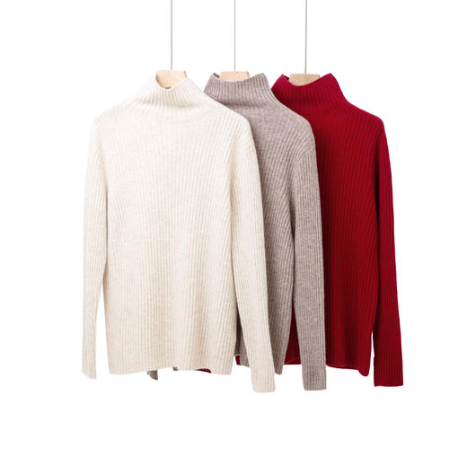 坑条全羊毛毛衣 商品图2