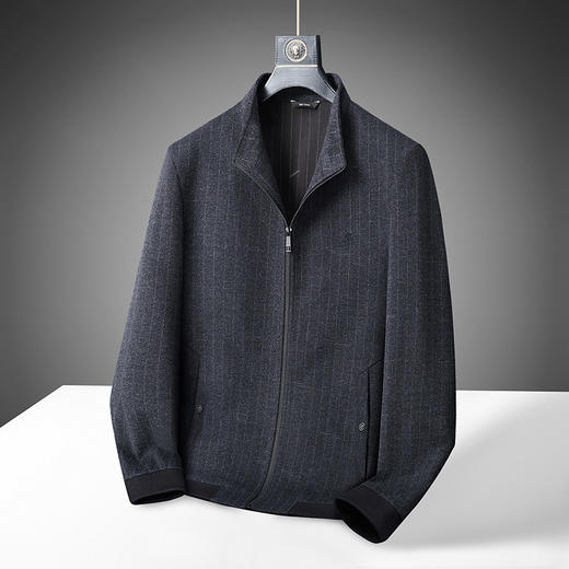 【DWP】大依优型大码男装春秋立领夹克外套加肥加大码休闲商务上衣外套 商品图1