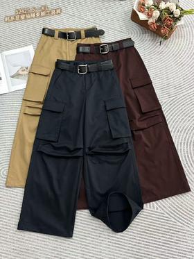 Z52425#韩系显瘦抽绳束脚工装裤