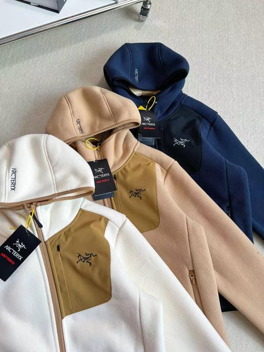 F012819秋冬情侣款加厚绒摇粒绒连帽夹克外套 商品图2