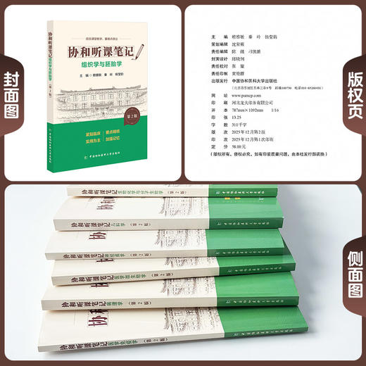 组织学与胚胎学 第2版 协和听课笔记 赖雅敏 秦岭 杨莹韵 主编 结合课堂教学 重难点突出 9787567927407中国协和医科大学出版社 商品图2