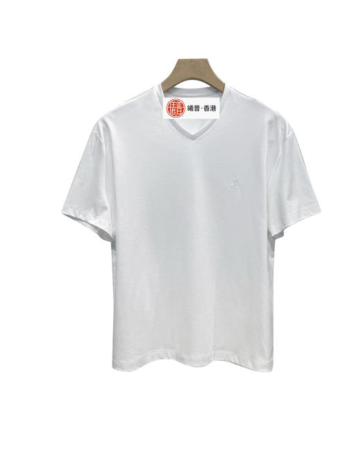 男款V领logo刺绣短袖T恤ba024 商品图0