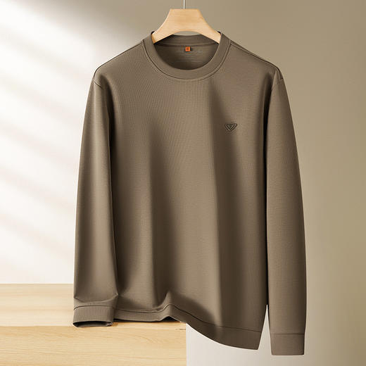 【DWP】大依优型大码男装圆领卫衣简约休闲百搭棉质长袖打底衫上衣 商品图2