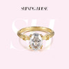 ShiningHouse[培育] 18k金钻石戒指 椭圆形2克拉钻人工真钻人造钻石K金戒指简约钻石戒指悦己送礼臻选【此商品不支持7天无理由退货退款】预计3日发货 商品缩略图0