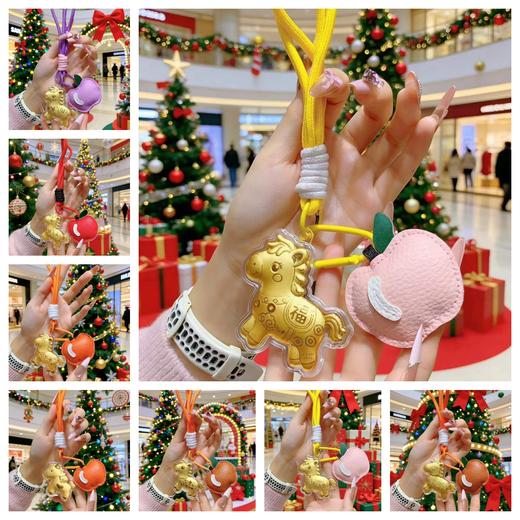 2026马年足金999马上有钱挂件马上发财暴富黄金钥匙扣手机链礼物 商品图0